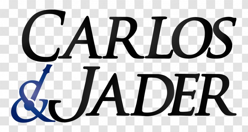 Logo Carlos & Jader Brand - Black And White Transparent PNG