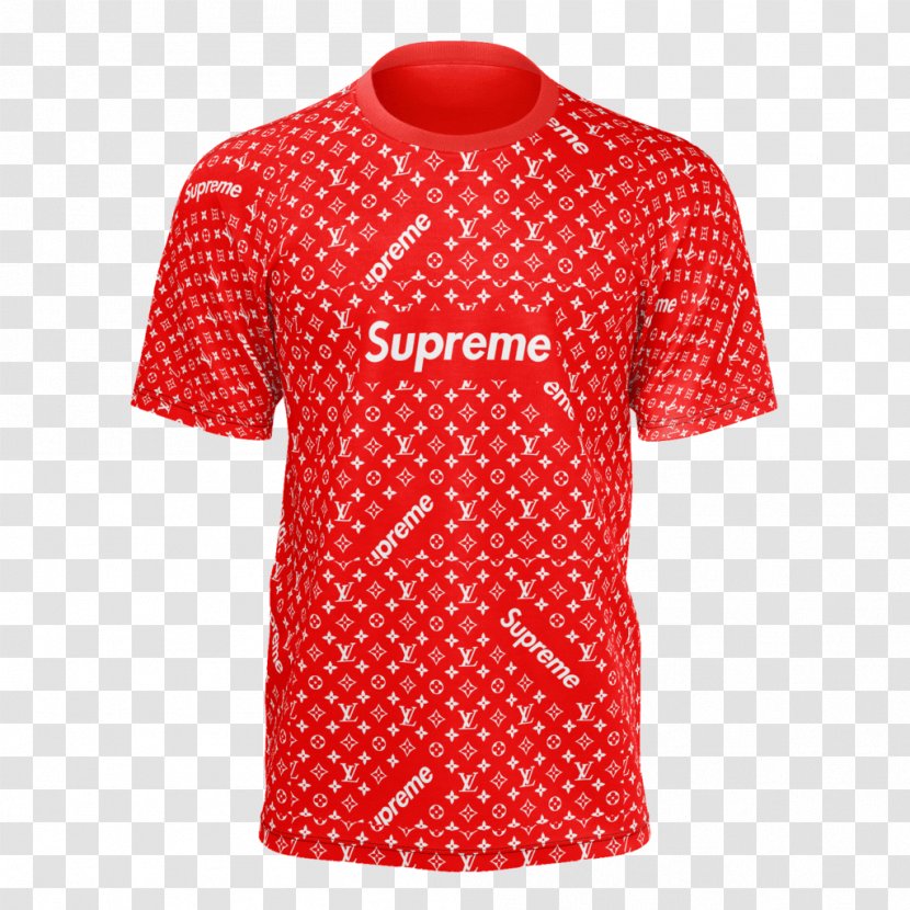 T-shirt Sleeve Supreme LVMH - Denim Transparent PNG