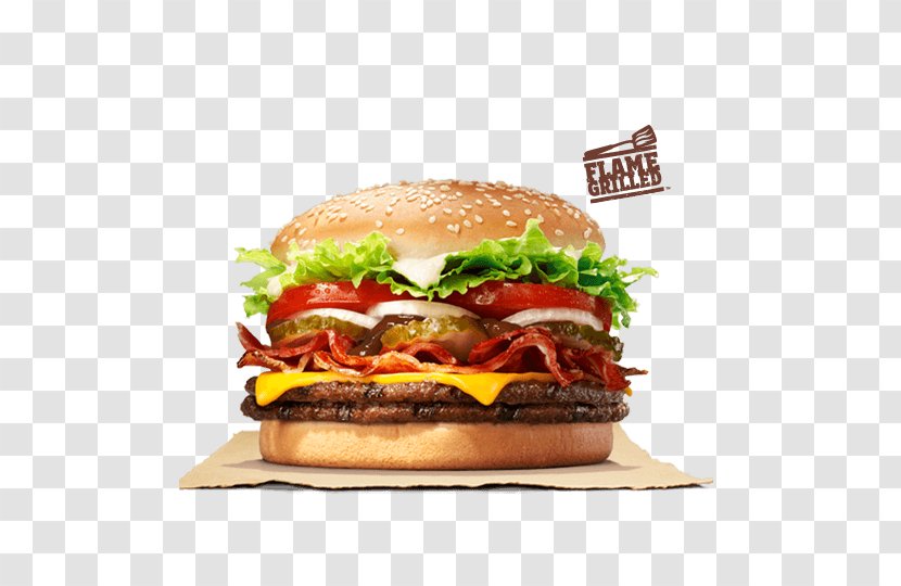 Whopper Hamburger Cheeseburger Fast Food Big King - Veggie Burger - Western Restaurants Transparent PNG