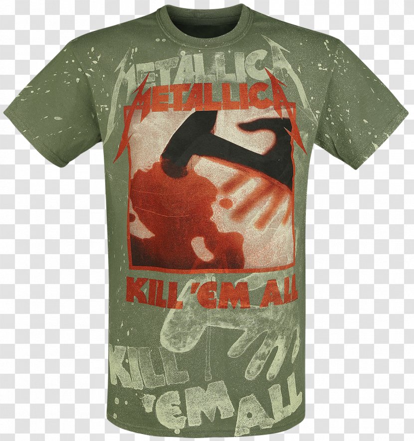 T-shirt Metallica Kill 'Em All Album Heavy Metal - Phonograph Record Transparent PNG