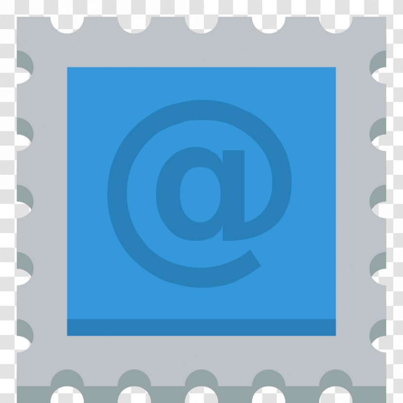 Blue Picture Frame Square Text - Azure - Stamp Transparent PNG