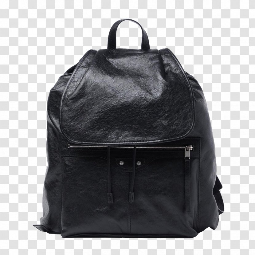 Handbag Backpack Leather - Luggage Bags - Balenciaga Men's Black Shoulder Bag Transparent PNG