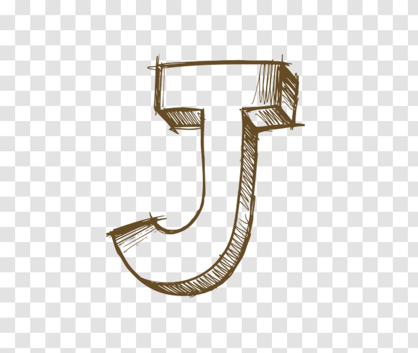 J Letter - Drawing - Hand Painted Letters Transparent PNG