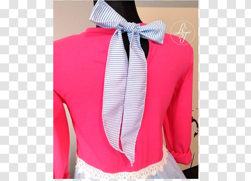 Sleeve Shoulder Pink M Collar Blouse - Sueter Transparent PNG