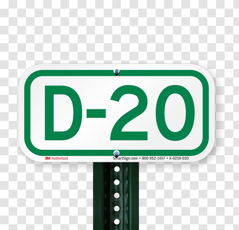 Parking Vehicle License Plates Logo Traffic Sign - D20 Transparent PNG