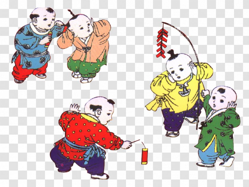 Firecracker Child Chinese New Year Papercutting - Material - Firecrackers Kid Actor Transparent PNG
