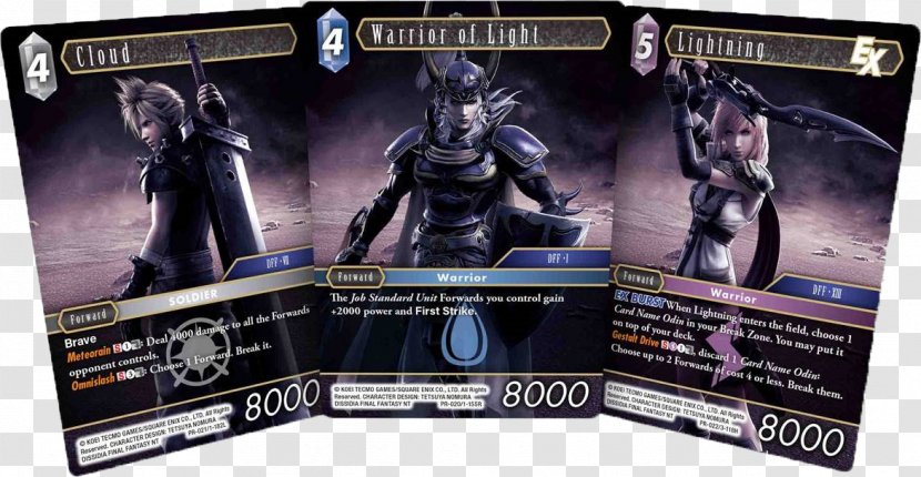 Dissidia Final Fantasy NT XV VIII XII - Nt - Card Game Transparent PNG