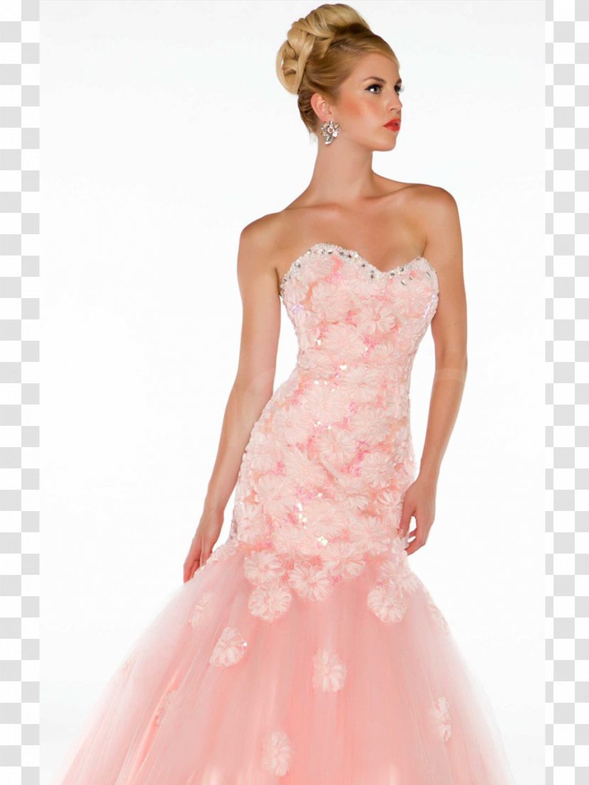 Wedding Dress Gown Formal Wear Prom - Peach Transparent PNG