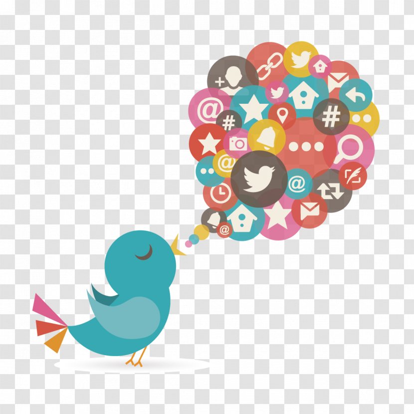 Bird Social Media Euclidean Vector Icon - Creative Twitter Information Element Transparent PNG