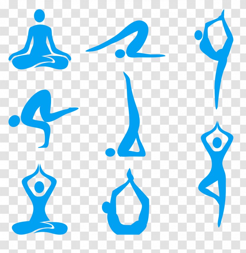 Yoga Asana Lotus Position Royalty-free - Electric Blue - Free Pull Material Transparent PNG