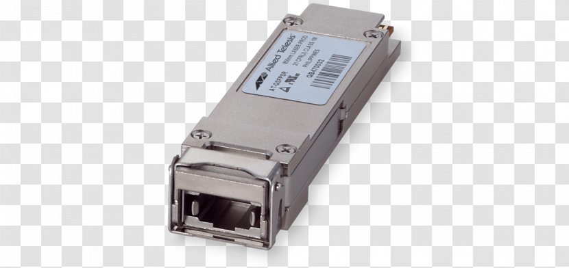 QSFP Allied Telesis Gigabit Ethernet Small Form-factor Pluggable Transceiver - Local Area Network Transparent PNG