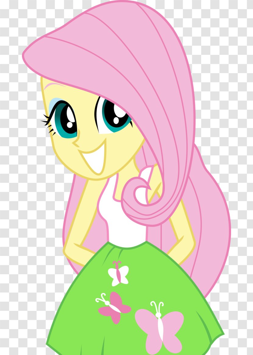 Fluttershy My Little Pony: Equestria Girls - Silhouette - Eyelids Transparent PNG