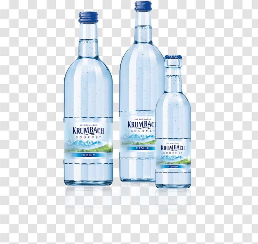 Mineral Water Glass Bottle Distilled Bottled - Beverage - Om Nom Transparent PNG