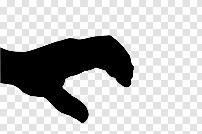 Clip Art Finger Silhouette Line Animal - Black M - Logo Transparent PNG