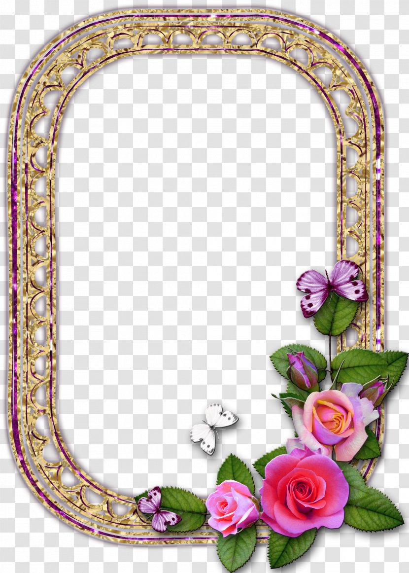 Picture Frames Flower Drawing Pink - Film Frame - Marcos Transparent PNG