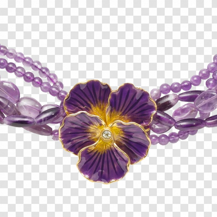 Pansy Violet Amethyst - Raster Graphics - Metal Jewelry Transparent PNG