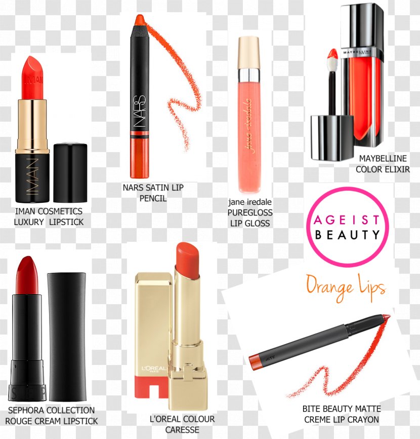 Lipstick Lip Gloss Color Maybelline - Orange Transparent PNG