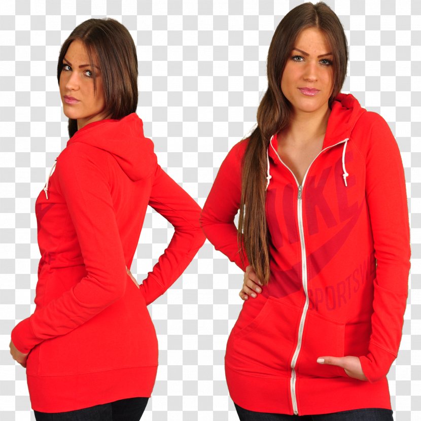 Hoodie Red Sweater Bluza - Polar Fleece Transparent PNG