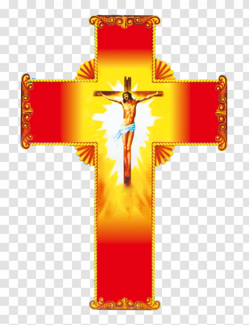 Christian Cross Crucifix - Christianity - Red Jesus Material Transparent PNG