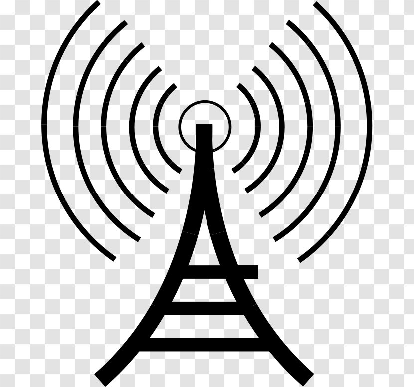 Radio Telecommunications Tower Broadcasting Clip Art - Station - Frequency Transparent PNG