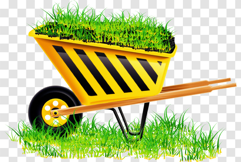 Grass Wheelbarrow Cart Vehicle Grass Family Transparent PNG