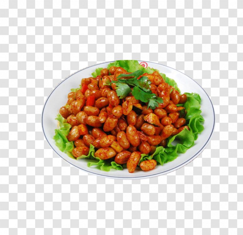 Deep-fried Peanuts Vegetarian Cuisine Stuffing Vegetable - Food - Product Fried In A Plate Transparent PNG