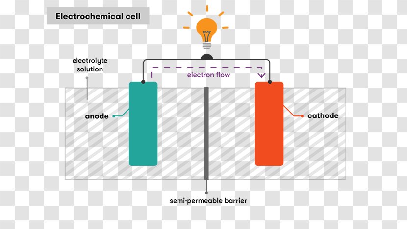 Anode Cathode Electrochemistry Electrochemical Cell Electric Battery - Text Transparent PNG