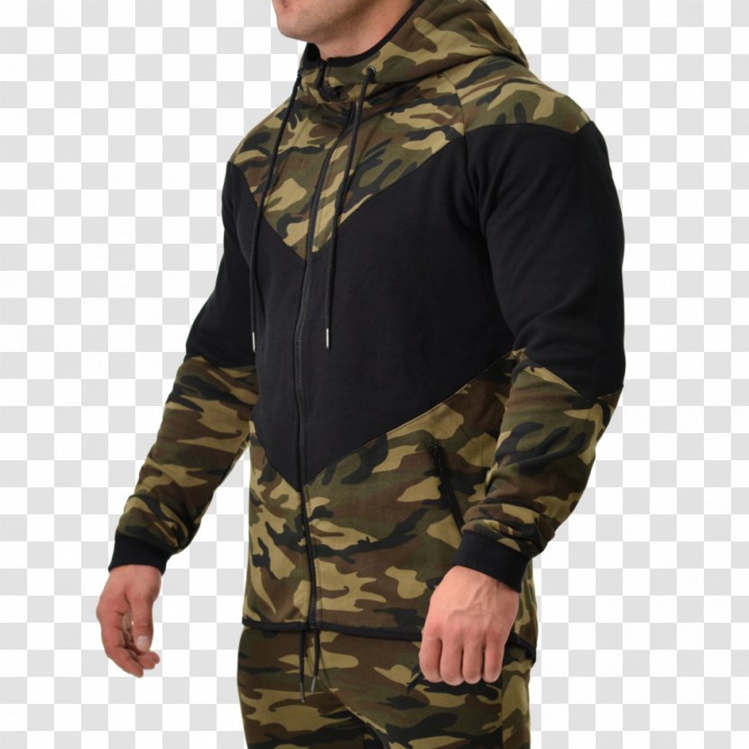 Hoodie Military Camouflage Jacket - Outerwear Transparent PNG