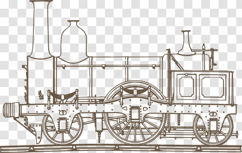 Train Rail Transport Steam Locomotive Coloring Book Transparent PNG