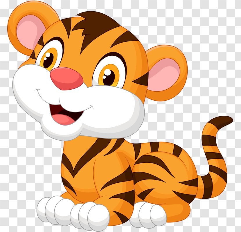 Tiger Cartoon Royalty-free Clip Art - Orange Transparent PNG