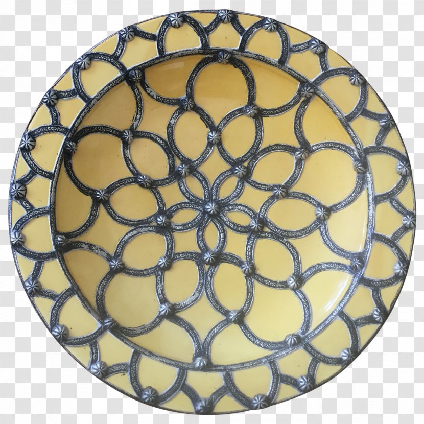 Symmetry Pattern - Yellow - Ceramic Bowl Transparent PNG