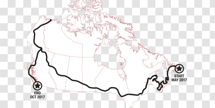 Canada Map Line Art - Bike Plan Transparent PNG