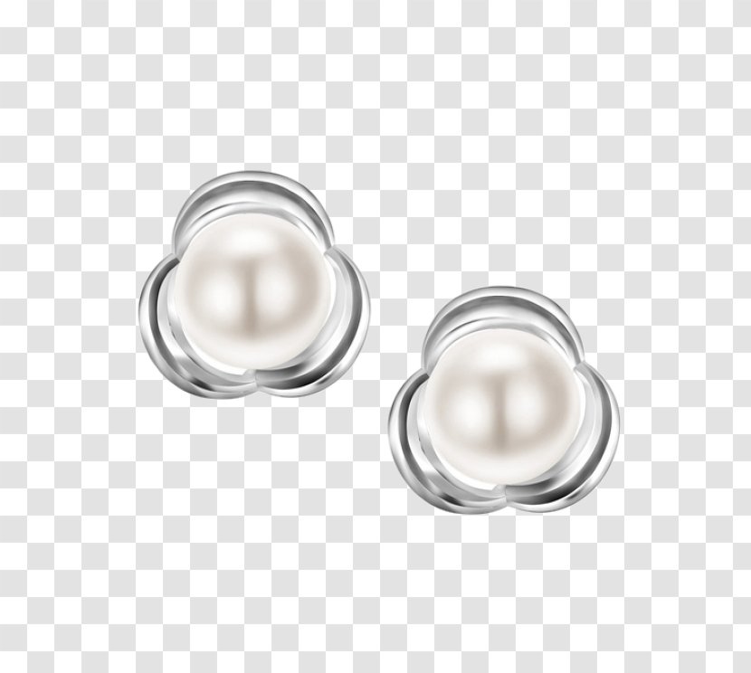 Earring Jewellery Cufflink Clothing Accessories Silver - Body Jewelry - Ps Floral Material Transparent PNG