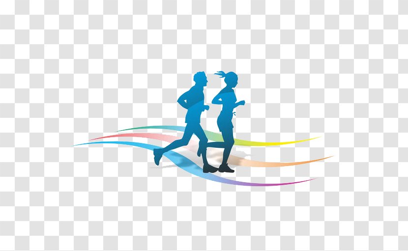Stock Illustration Silhouette Royalty-free Photography - Material - Men And Women Running On The Track Transparent PNG