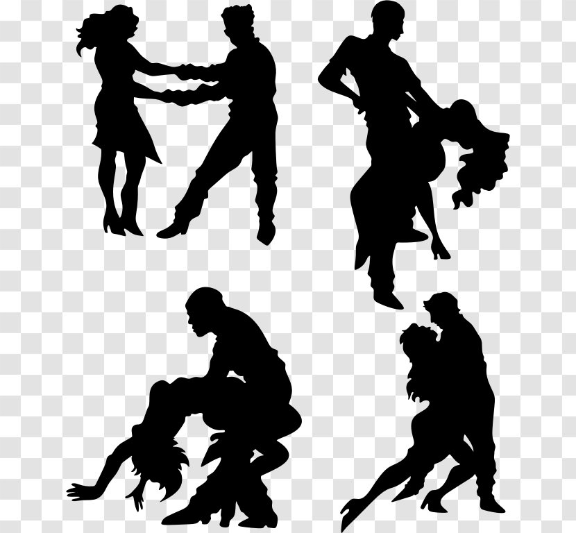 Modern Dance Silhouette Ballroom - Couple - Couples Transparent PNG