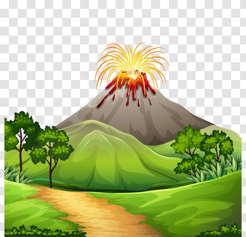 Volcano Lava Stock Photography Clip Art - Shutterstock - Vector Eruption Transparent PNG
