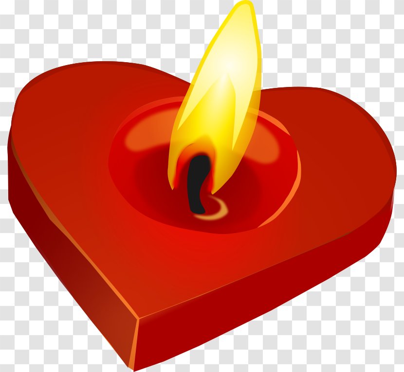 Heart Clip Art - Romance - Romantic Candle Transparent PNG