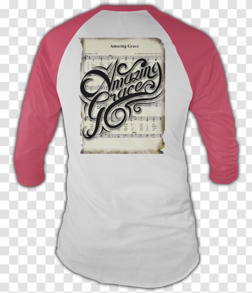 Raglan Sleeve Long-sleeved T-shirt - Amazing Grace Transparent PNG