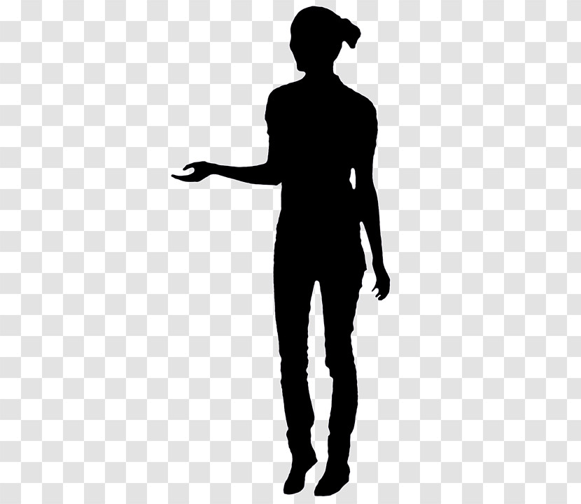 Standing Silhouette Male Sleeve Gentleman Transparent PNG