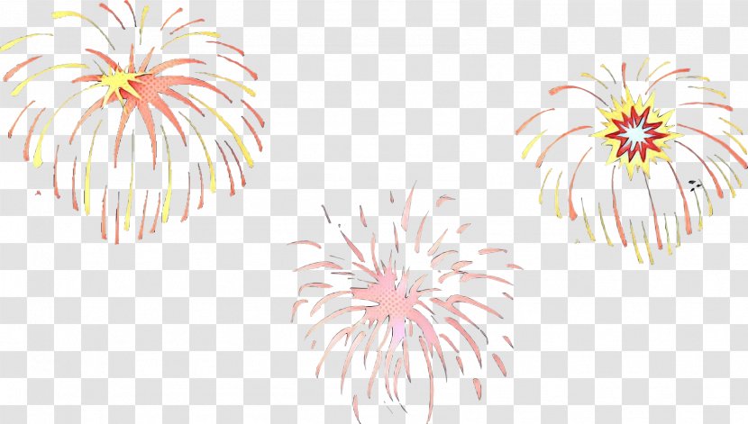 Pink Flower Cartoon - Fireworks - Recreation Transparent PNG