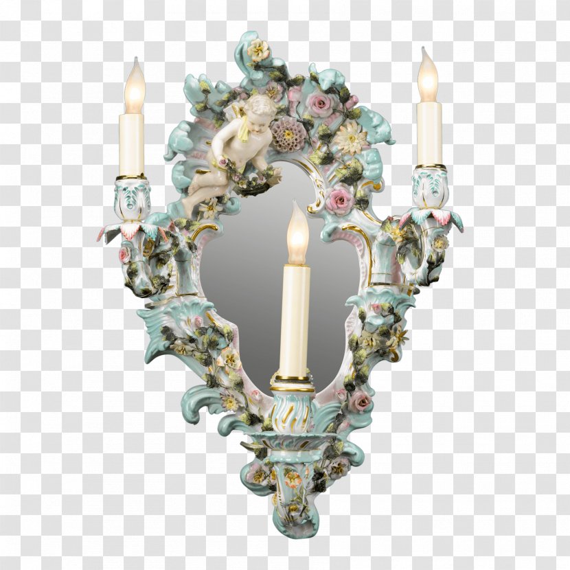 Light Fixture Sconce Meissen Porcelain - Milk Glass - Flowers Decoration Transparent PNG