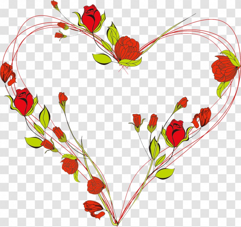Floral Design Heart Garden Roses Flower - Frame Transparent PNG