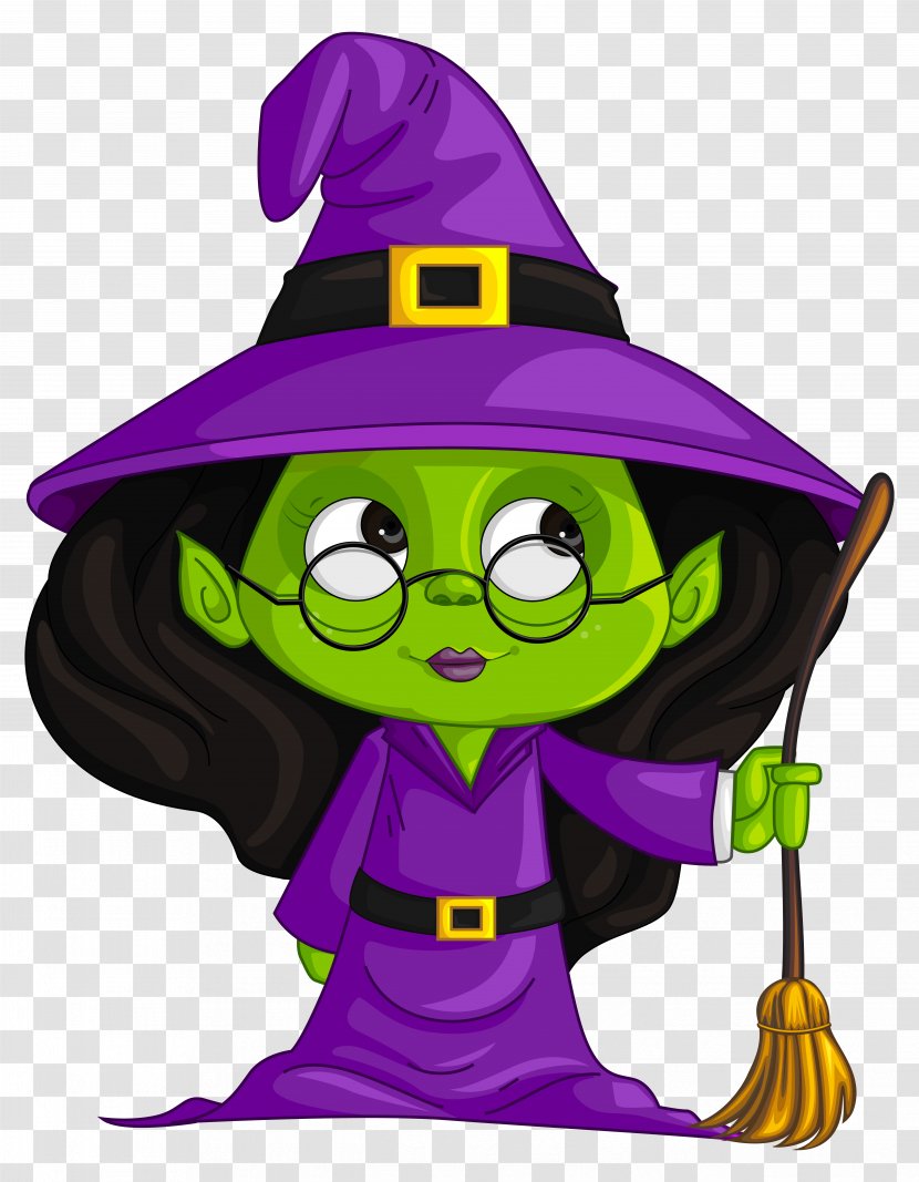 Witchcraft Clip Art - Cartoon - Purple Witch Clipart Image Transparent PNG