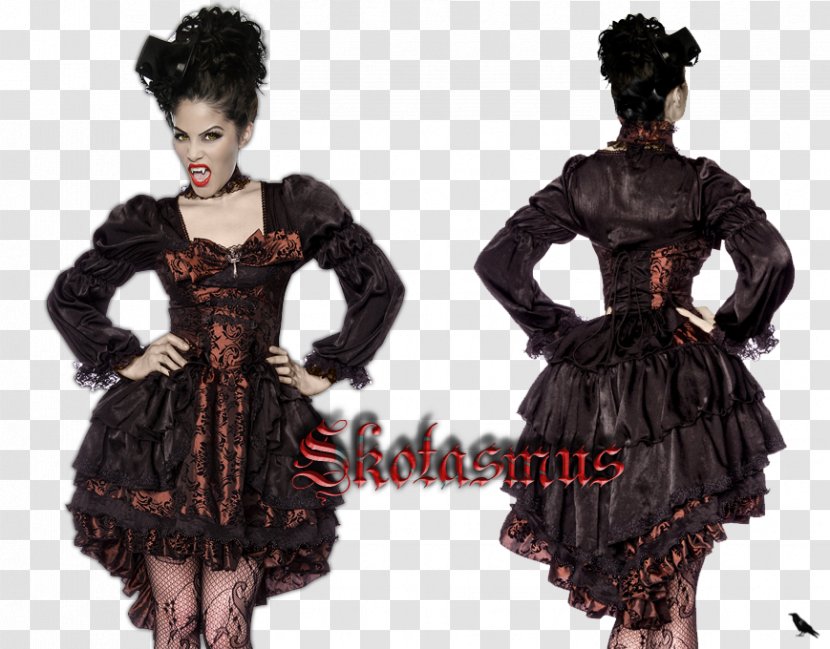 Costume Dress Baroque Vampire Clothing - Neck Transparent PNG