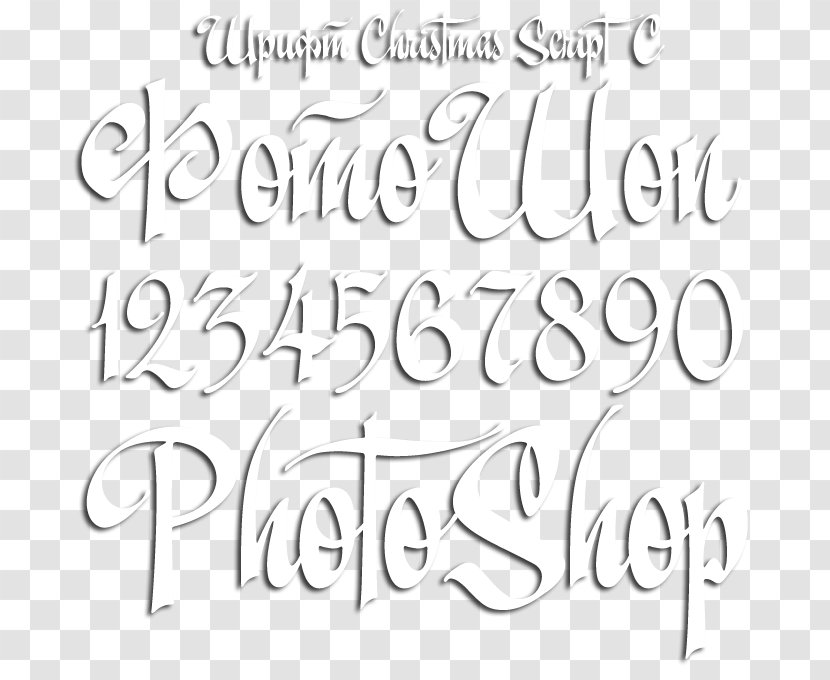 Paper Handwriting Font Line Art - Black - Angle Transparent PNG