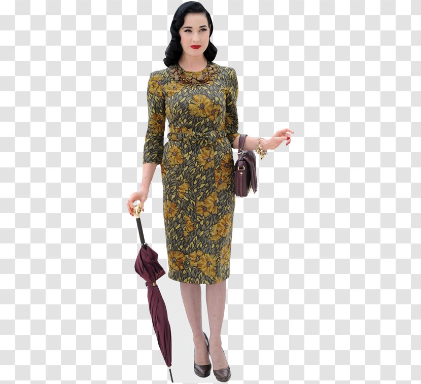 Dita Von Teese Fashion Celebrity Standee Model - Watercolor Transparent PNG