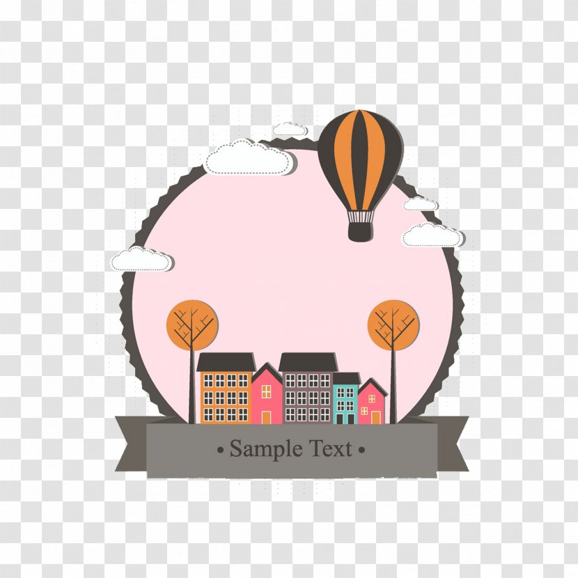 Cartoon House Balloon Illustration - Royaltyfree - And Hot Air Transparent PNG