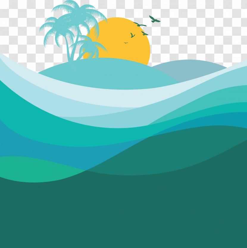 Graphic Design Line Sea Illustration - Drawing - Scenery Transparent PNG