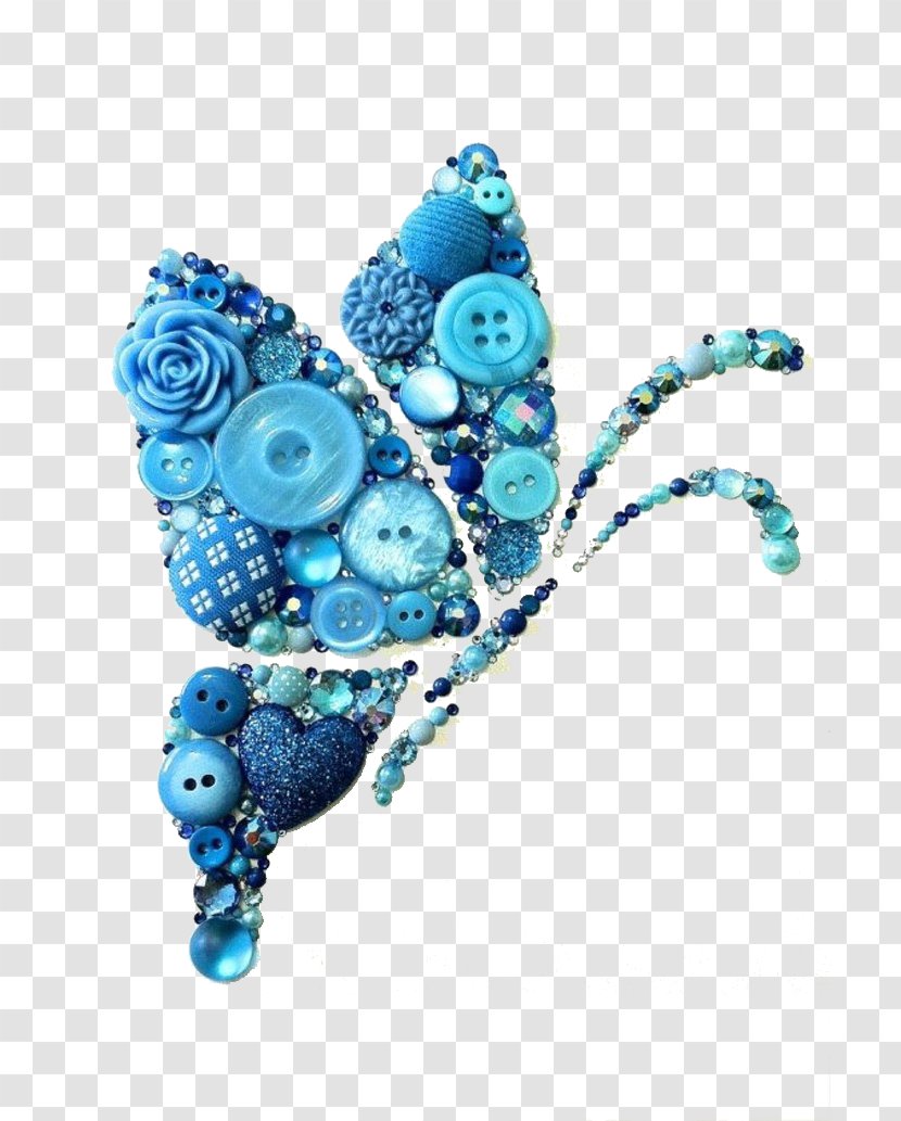 Work Of Art Button Canvas - Artist - Floating Colorful Butterfly Buttons Transparent PNG