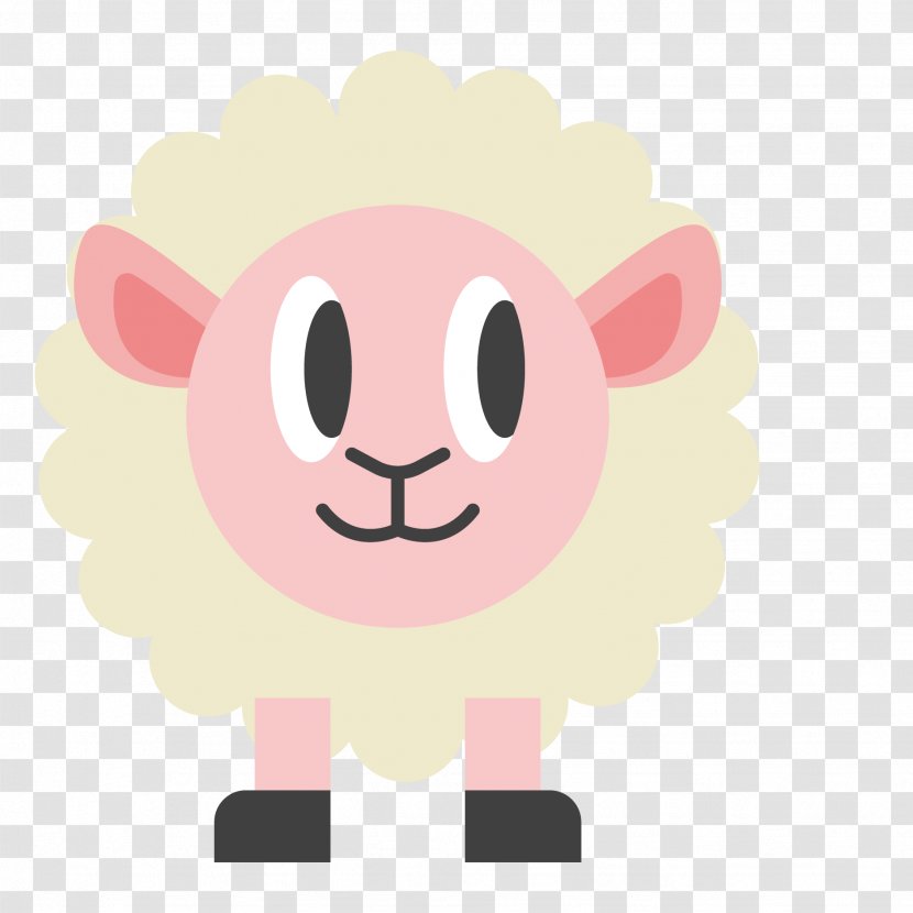 Sheep Cartoon Clip Art - Nose - Vector Transparent PNG